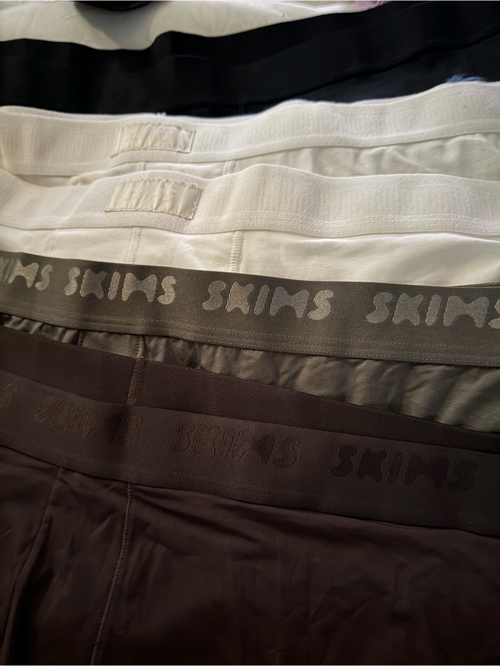 SKIMS Men’s Cotton-Blend Briefs – White, Gray, 5 pack sz 5x
